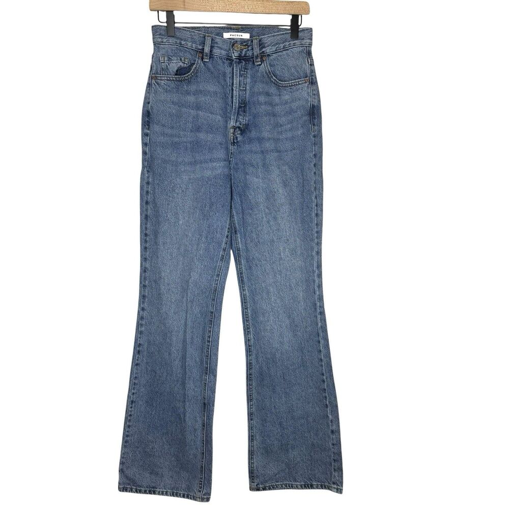 Pacsun Women’s Jeans High Rise Bootcut 26 Medium Wash Denim‎ Button Fly Festival